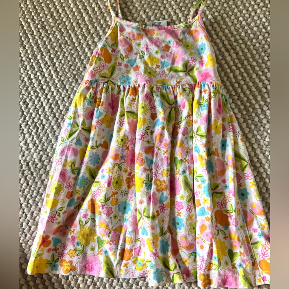 Flap Happy Multicolor Floral Sundress with Pink Accents